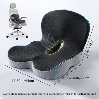 Memory Foam Seat Cushion with Lumbar Support
