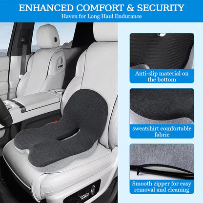 Memory Foam Seat Cushion with Lumbar Support