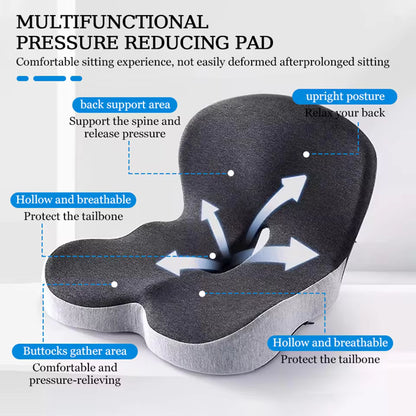 Memory Foam Seat Cushion with Lumbar Support
