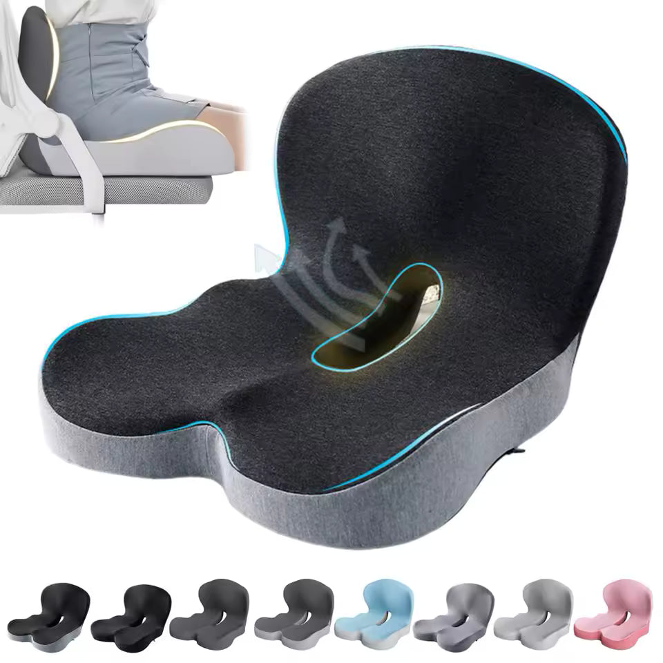 Memory Foam Seat Cushion with Lumbar Support